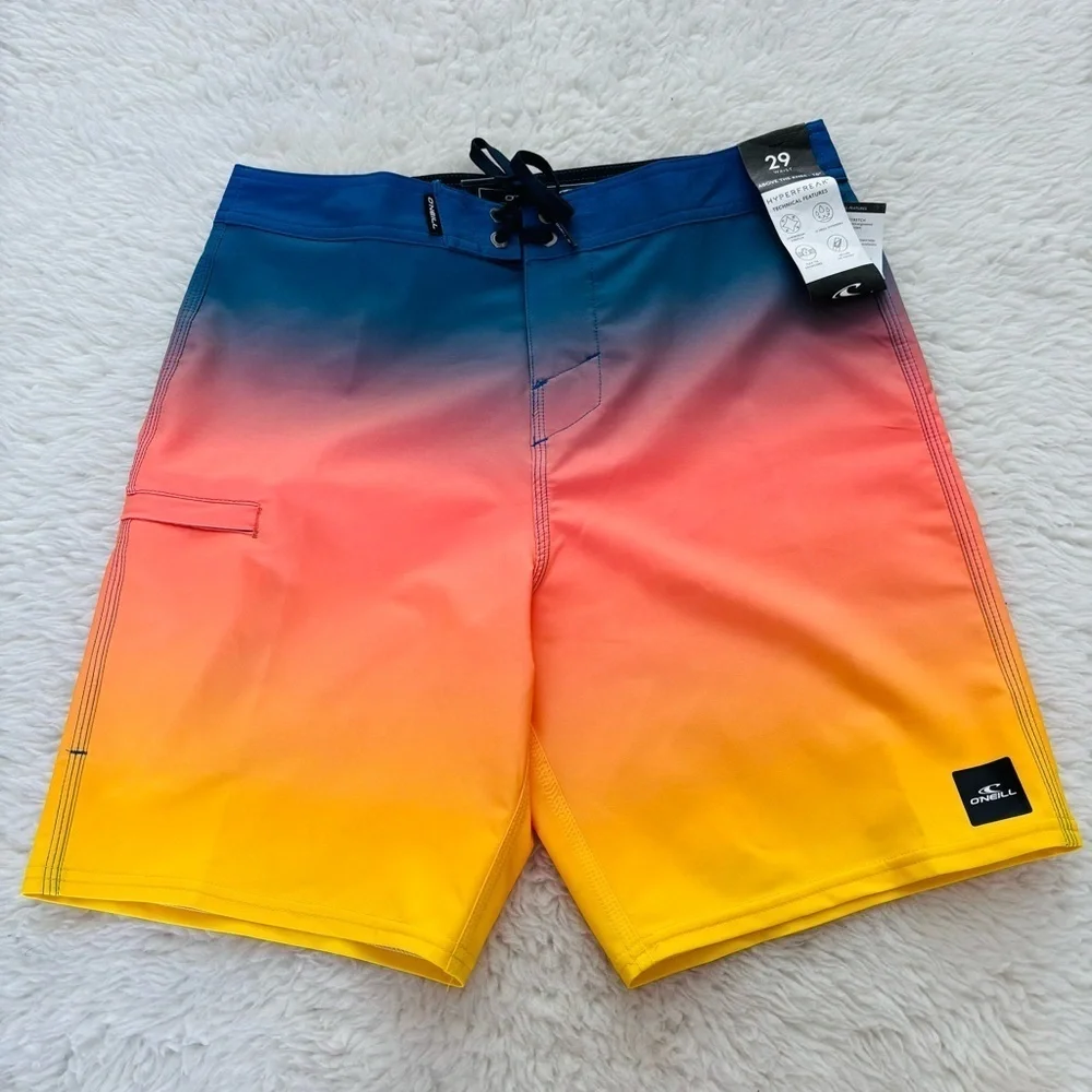 O’Niell Gradient Swim Shorts - Blue, Pink, Yellow